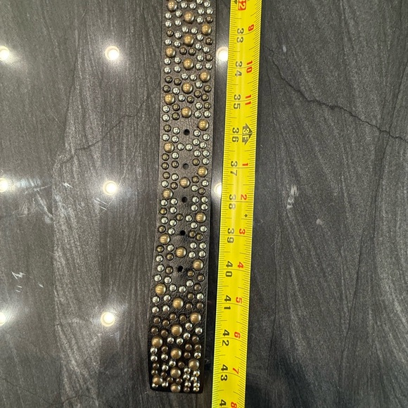 Nine West Black Belt with Gold Accents - Picture 5 of 6